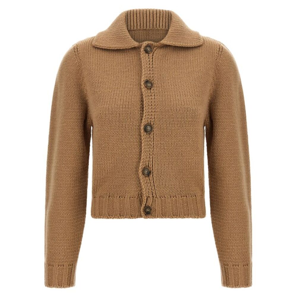 MM6 Maison Margiela Beige Wool Women's Cardigan